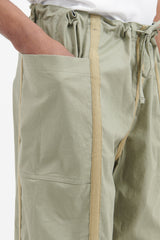 Pin Plaid Reversible Seam Taped Easy Pants - Olive