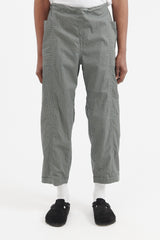 Pin Plaid Reversible Seam Taped Easy Pants - Olive