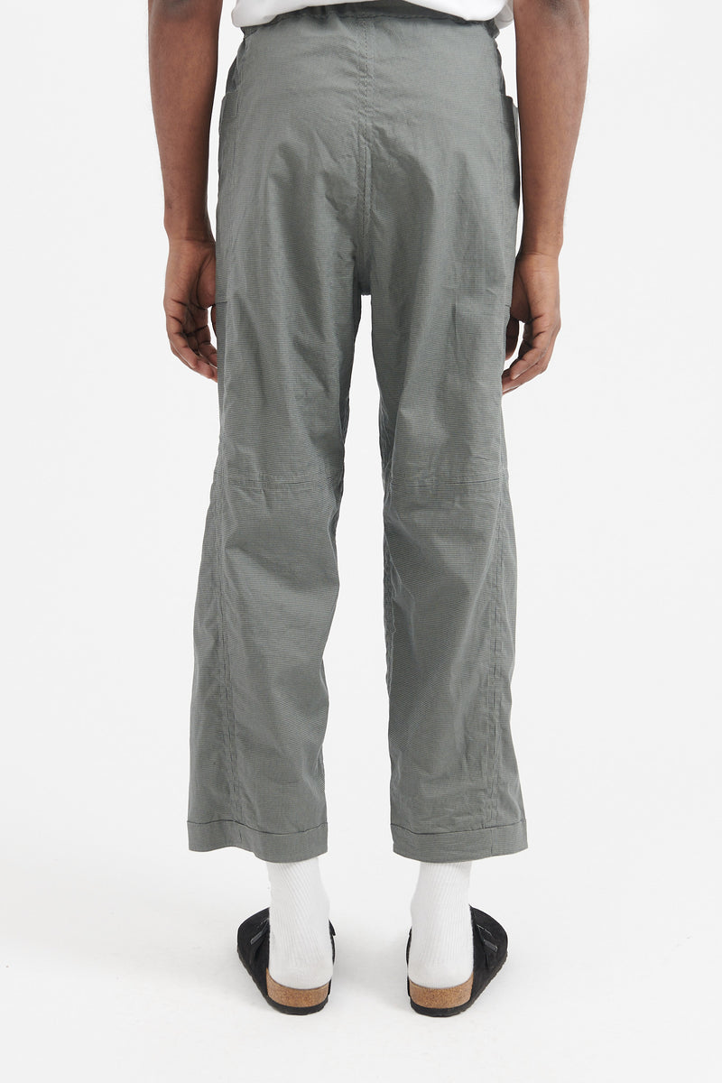 Pin Plaid Reversible Seam Taped Easy Pants - Olive