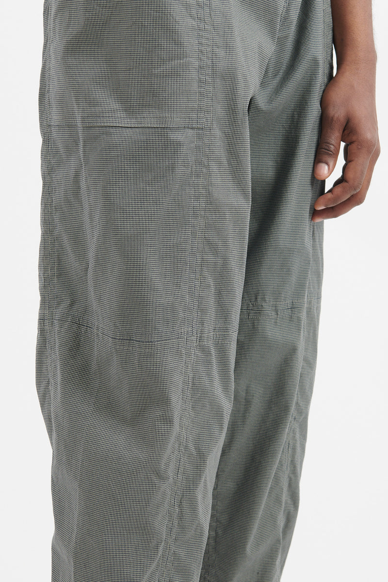 Pin Plaid Reversible Seam Taped Easy Pants - Olive