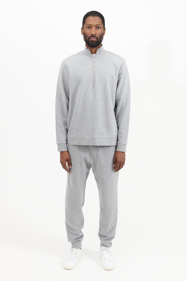 Half Zip Sweatshirt - Grey Melange