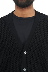 Caiveto Reda Cotton Knit Cardigan - Black