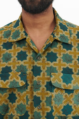 Classic Shirt - Olive Cotton Cross Batik