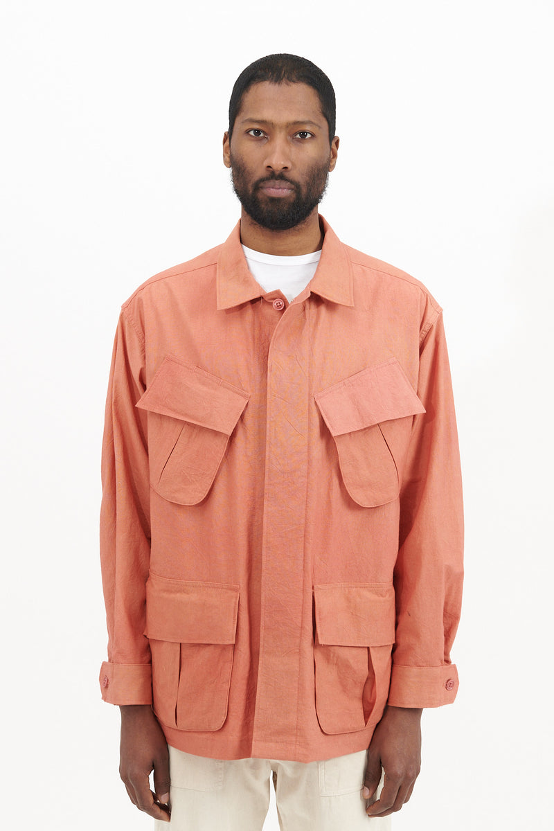 Jungle Fatigue Jacket - Rust Cotton Sheeting