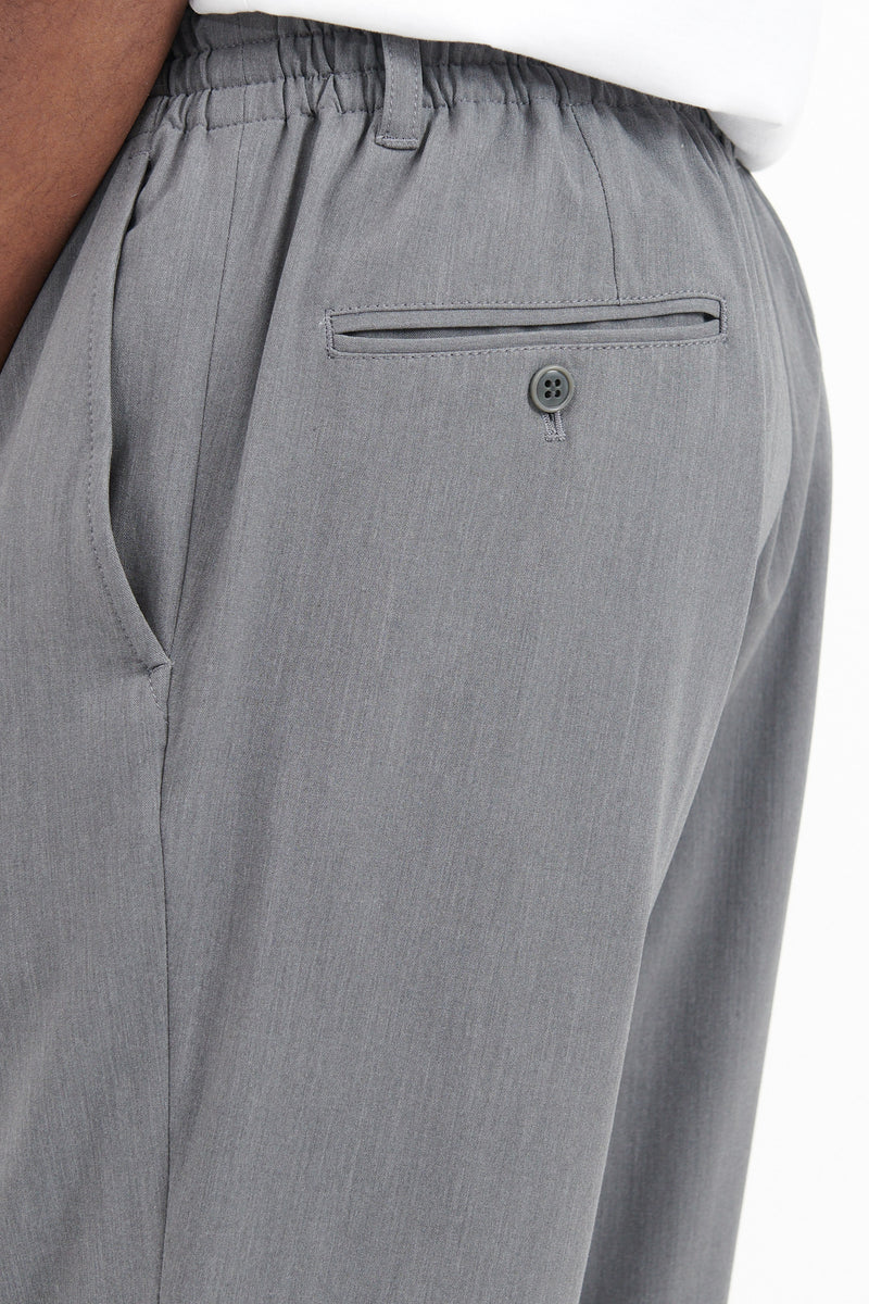 Tapered Pants Pe/Ra 2 Way Stretch - Medium Grey