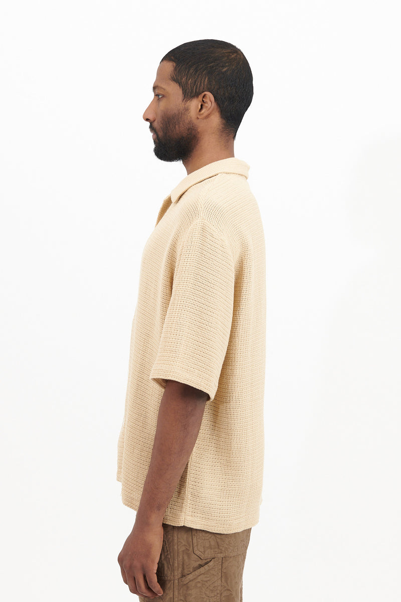 Solana Redin Knit Cotton Shirt - Ecru