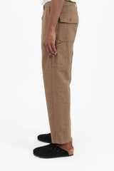 Garment Dyed Paisley Jacquard Fatigue Pants - Olive