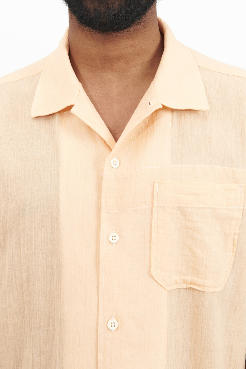 Camp Shirt - Coral Cotton Crepe