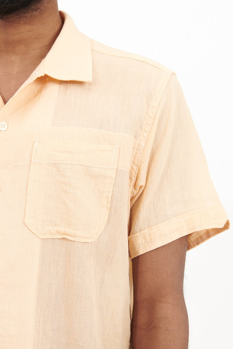 Camp Shirt - Coral Cotton Crepe