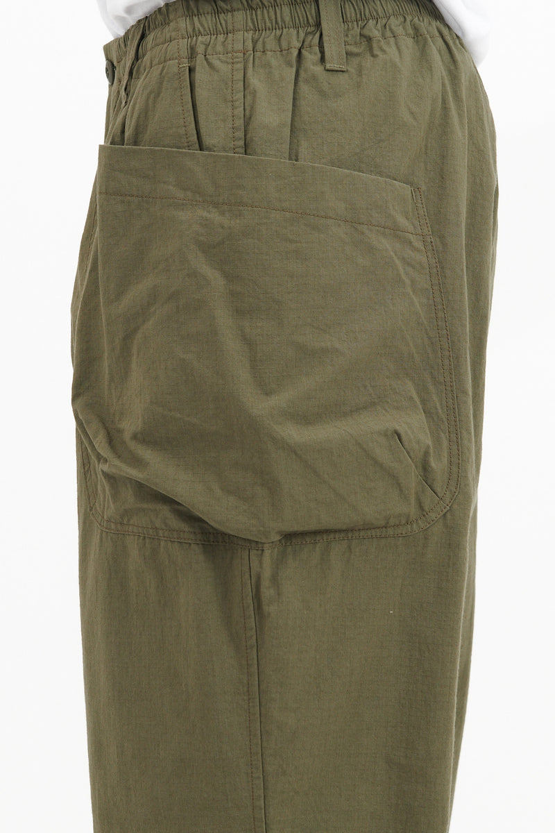 9/10 Length Pegtop Work Pants Co/Ny Ripstop - Olive