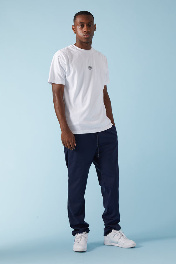 2NS85 ISTITUTIONAL PRINT GARMENT DYED TSHIRT - WHITE