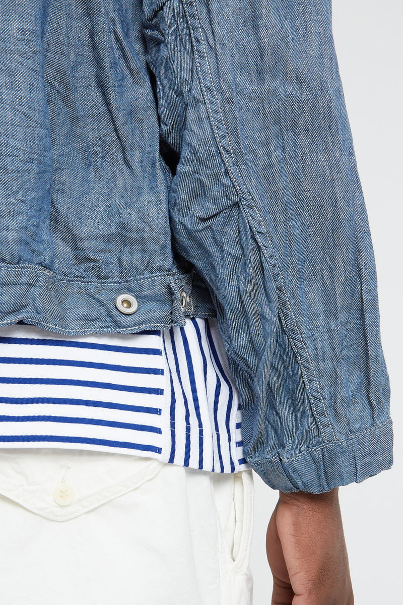 Short Jacket 6.5oz Linen Denim - Blue