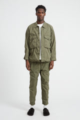 Military Shirt Jacket Cotton/Nylon Typewriter - Khaki