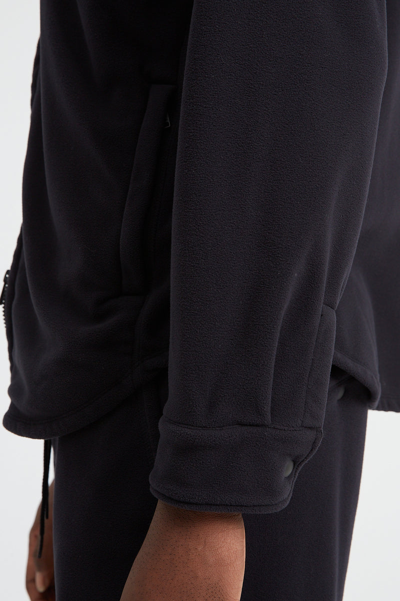 Hiker Full Zip Shirt Jacket Fleece Polartec - Black