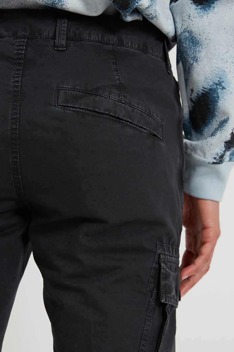 303WA Brushed Cotton Canvas Cargo Pants - Charcoal