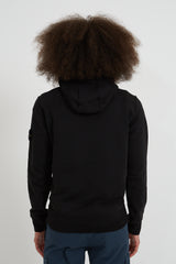 64151 Cotton Fleece Garment Dyed Hooded Sweatshirt S22 - Black