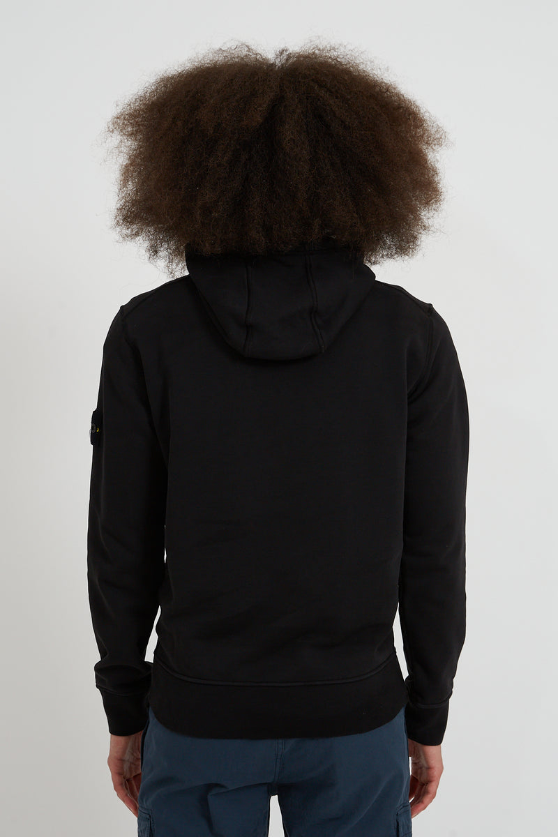 64151 Cotton Fleece Garment Dyed Hooded Sweatshirt S22 - Black