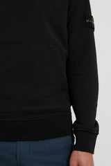 64151 Cotton Fleece Garment Dyed Hooded Sweatshirt S22 - Black