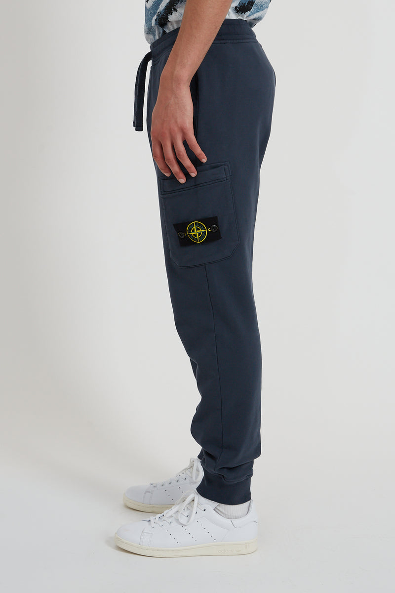 64551 Cotton Fleece Garment Dyed Jogging Sweat Pants - Dark Blue