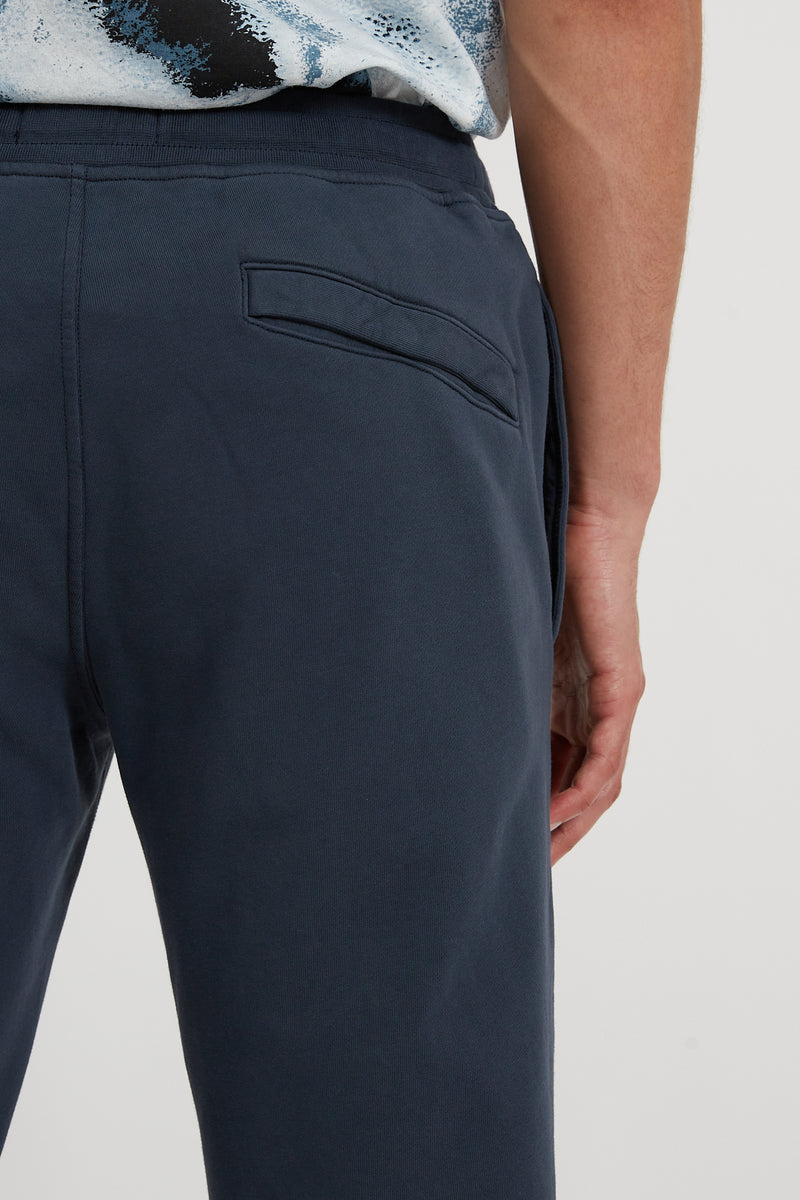 64551 Cotton Fleece Garment Dyed Jogging Sweat Pants - Dark Blue