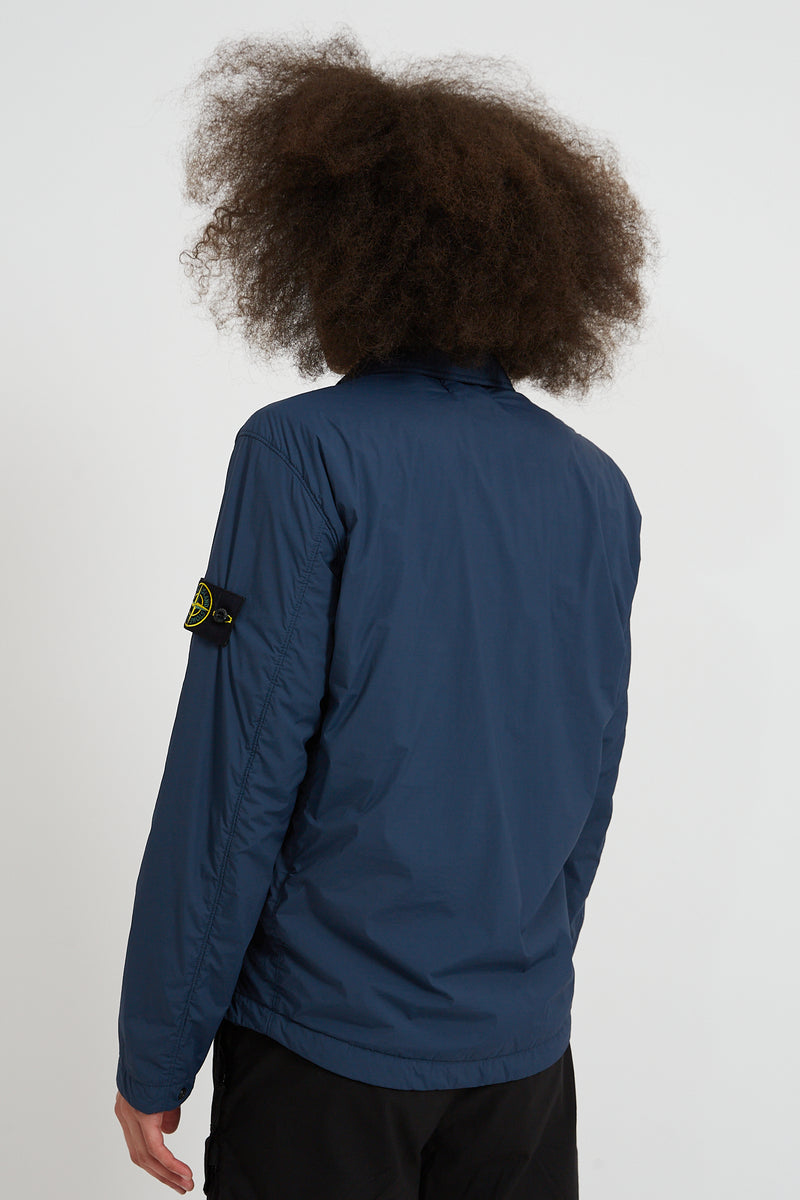 41431 Skin Touch Nylon-TC Shirt Jacket - Dark Blue