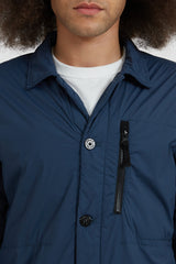 41431 Skin Touch Nylon-TC Shirt Jacket - Dark Blue