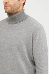 Vanise Knit Turtle Neck Cotton Cashmere - Grey