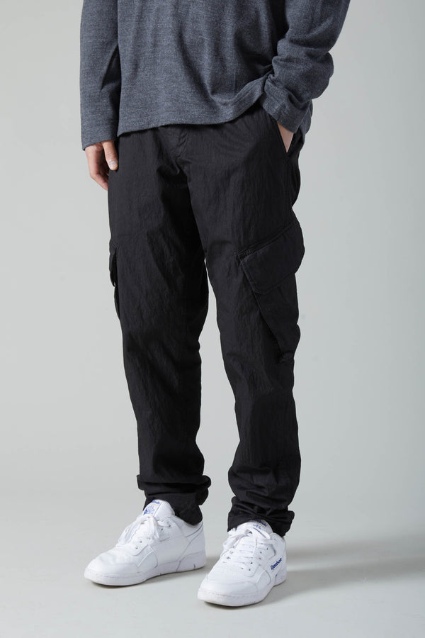 JUNGLE GABARDINE COTTON NYLON TROUSER - BLACK