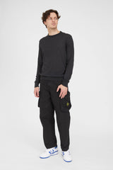 Crew Knit Giza Cotton - Charcoal