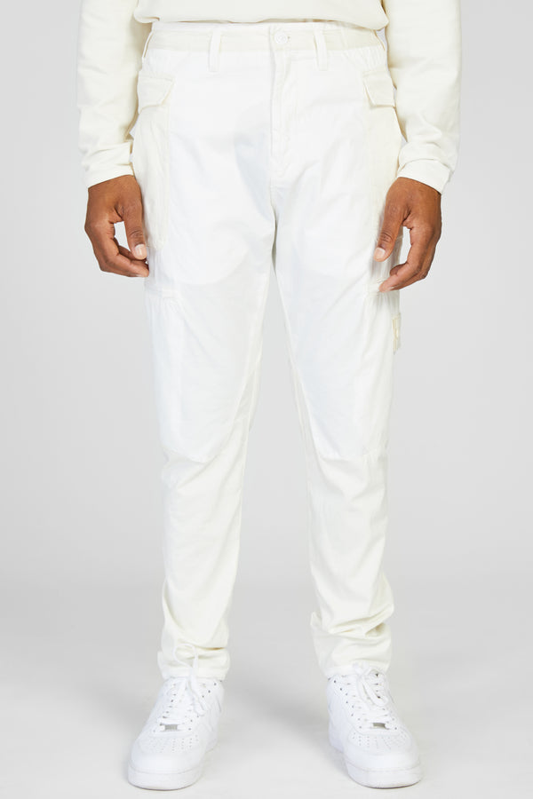 30909 Tela Smerigliata Mix Ghost Trousers - White