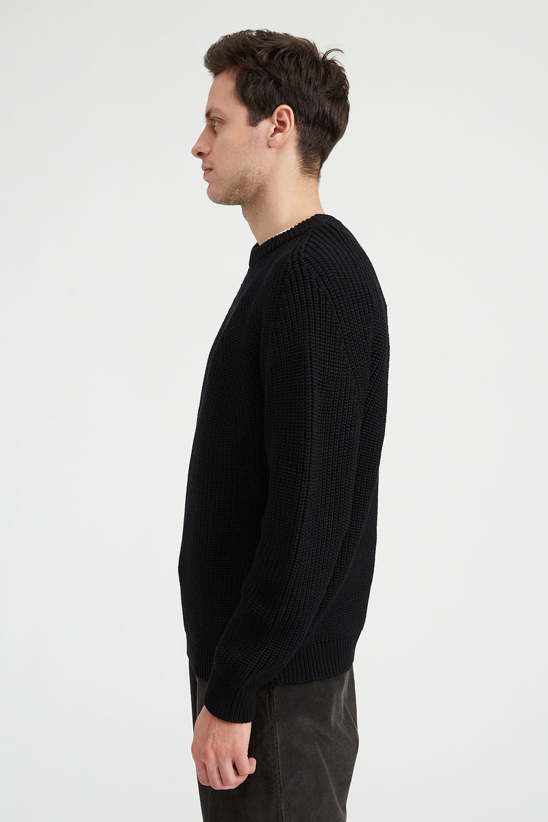 Signature Crew Neck Sweater - Black