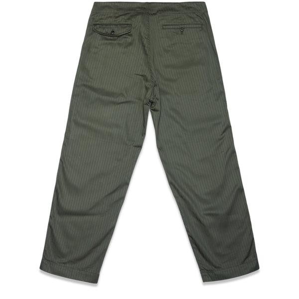 Supima Cotton Herringbone D-Ring Belted Pants - Olive