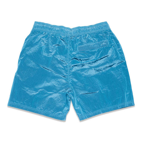 B0943 Nylon Metal Garment Dyed Swim Shorts - Turquoise