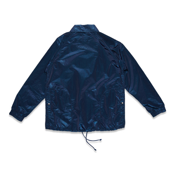 Super Iridescent Nylon Taffeta Coaches Jacket - Navy