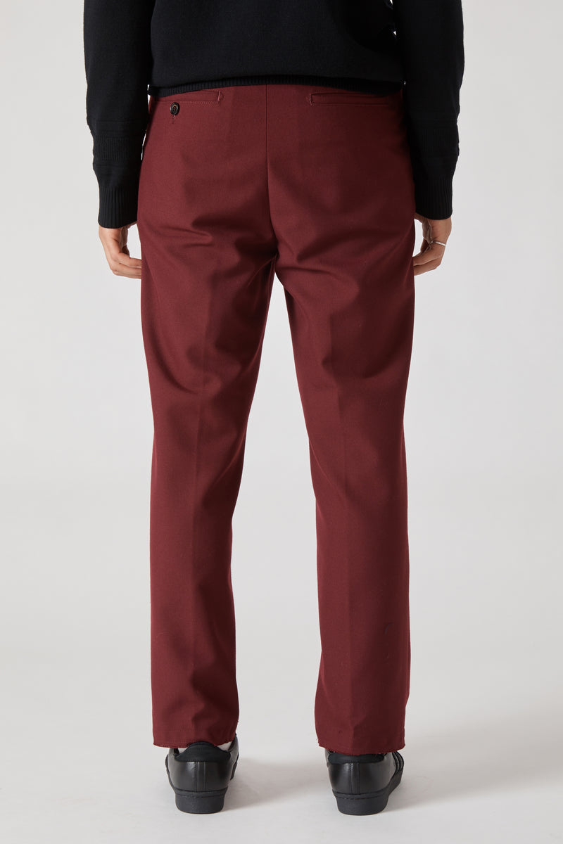 Dickens Easy Iron Wool Trouser - Bordeaux
