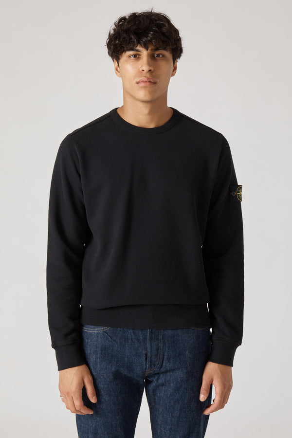 62720 Cotton Fleece Garment Dyed Sweatshirt - Black