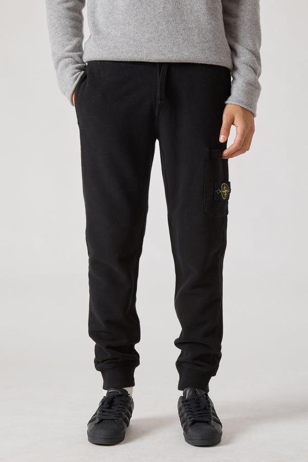60320 Cotton Fleece Garment Dyed Sweatpants - Black