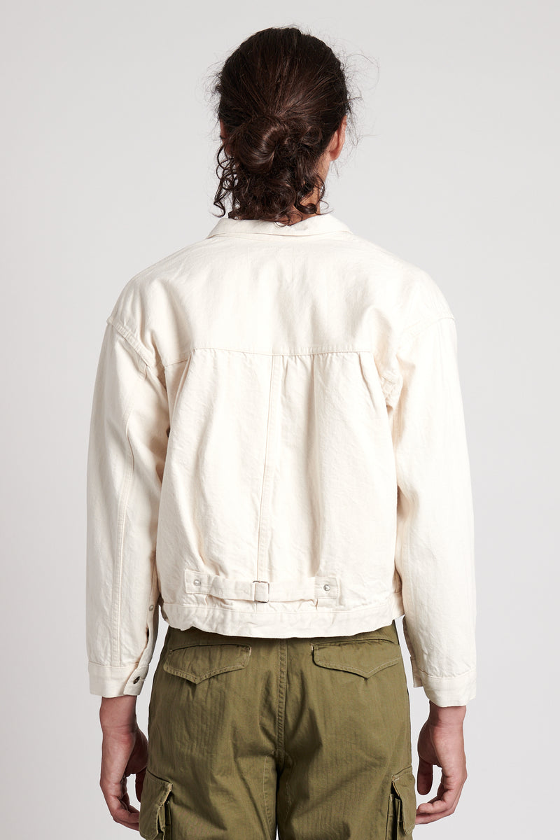 Type 1 Pleated Front Blouse Kinari Denim - Ecru