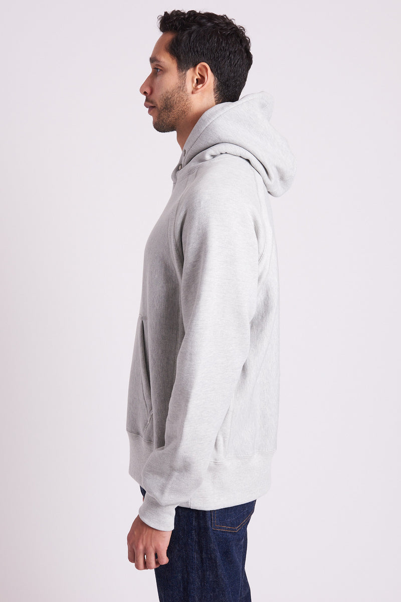 Raglan Hoody Heavy Fleece - Heather Grey