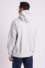 Raglan Hoody Heavy Fleece - Heather Grey