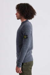 560C2 Full Rib Wool Crew Neck Knit Sweater - Grey