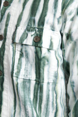 Tie Dye Military Shirt - Green