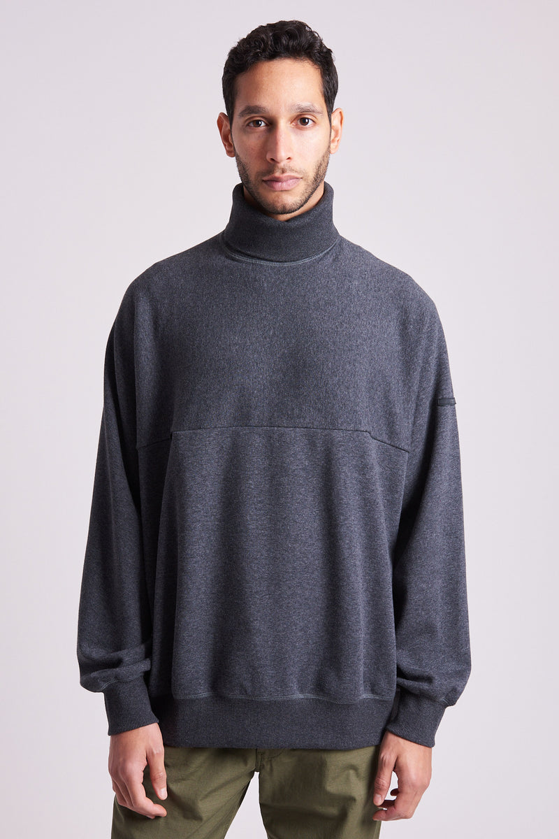 High Neck Sweatshirt - Grey