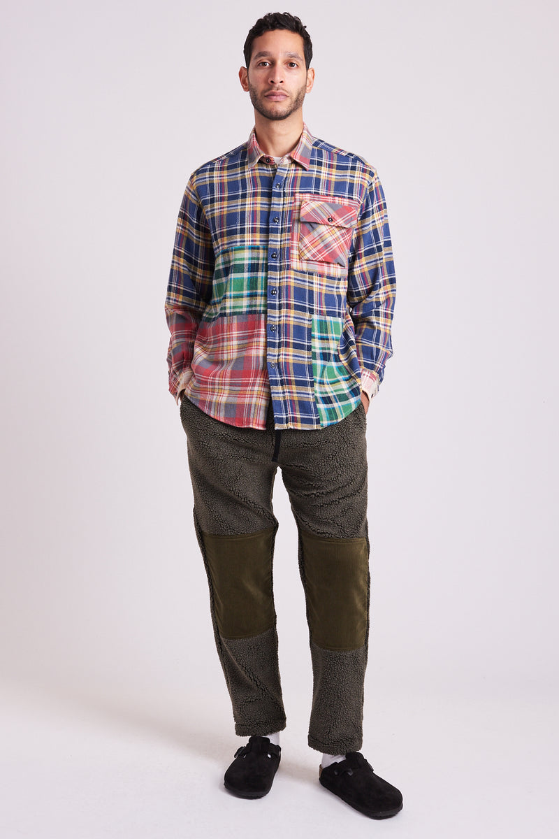 Jean Shirt Japan Check Washed - Blue/Green/Red