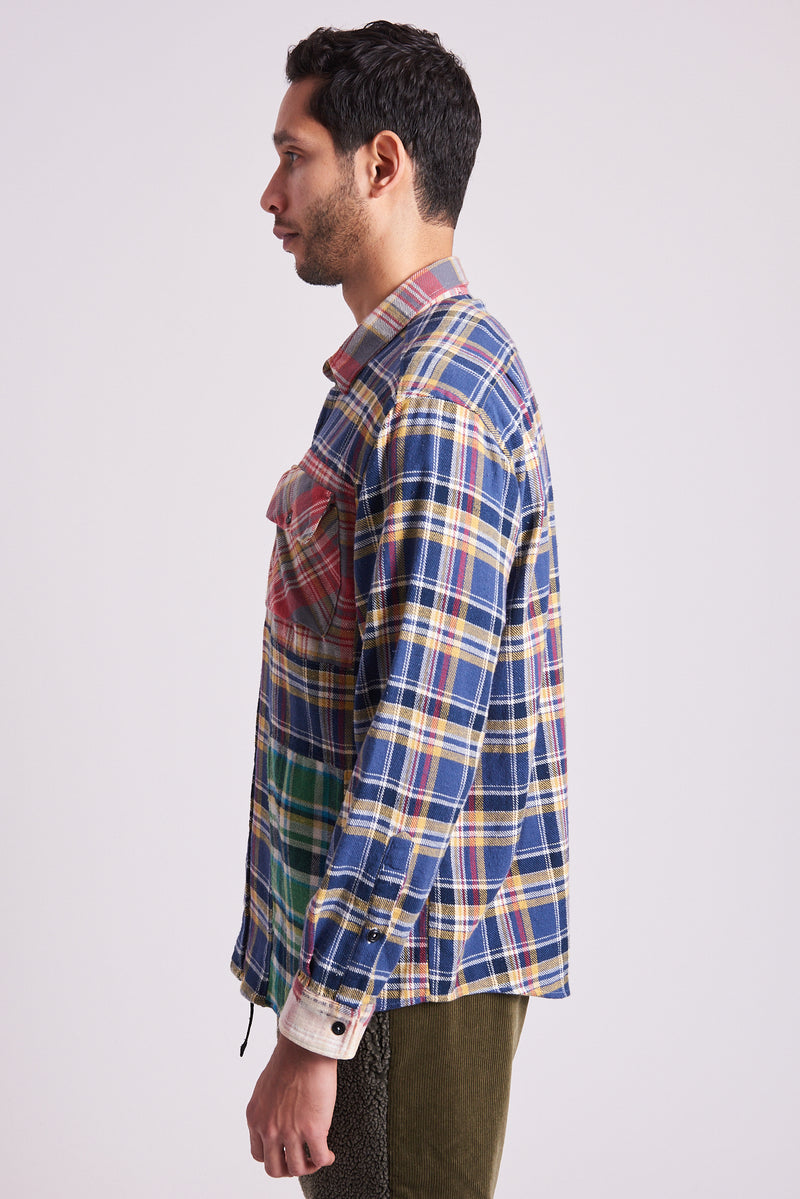 Jean Shirt Japan Check Washed - Blue/Green/Red