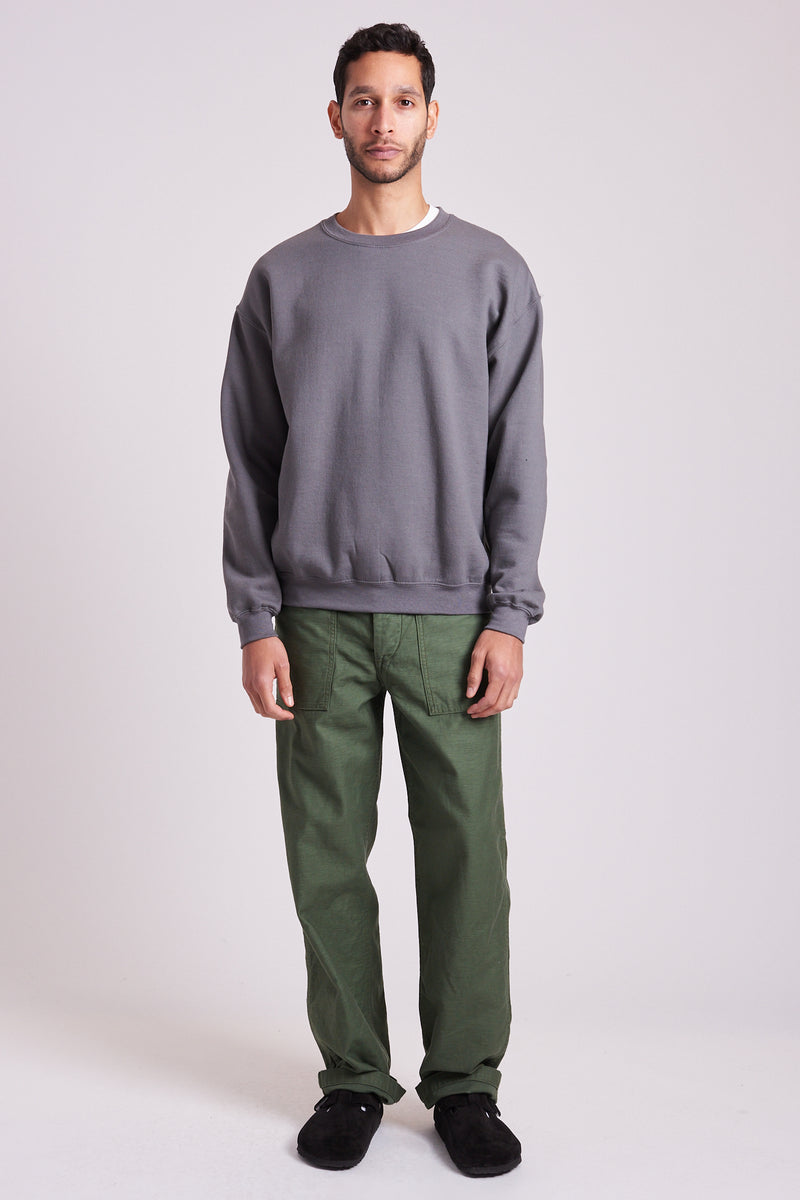 Crew Neck Sweat Shirt - Charcoal