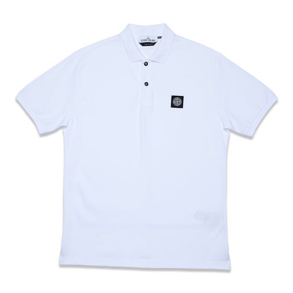 22R39 50/2 Cotton Pique Polo Shirt - White