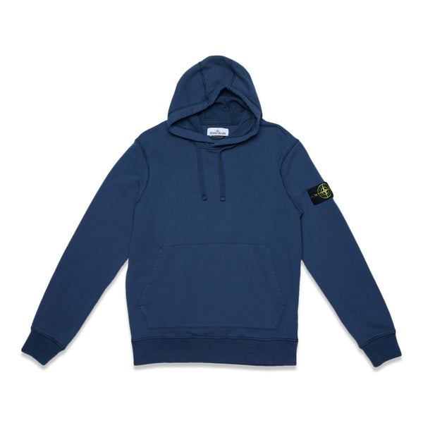64151 Cotton Fleece Garment Dyed Hooded Sweatshirt - Blue Marine